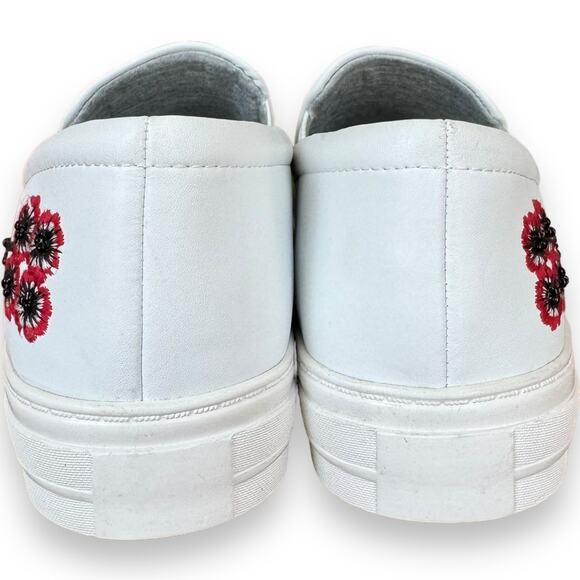 Nine West White Onyeka Floral Embroidery Bead Sequins Slip On Shoe for Women 6 - Picture 9 of 12